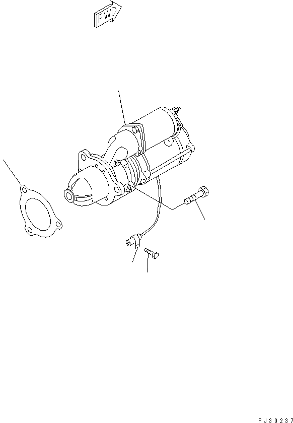 STARTING MOTOR ASS'Y,(7.5KW)(SEE FIG.0661A) (600-813-4680) KOMATSU