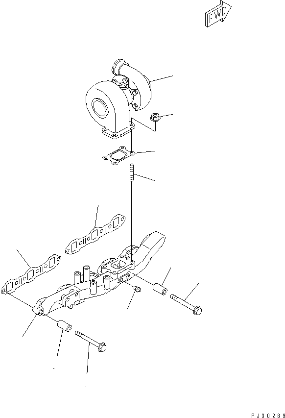 TURBOCHARGER ASS'Y,(SEE FIG.0155A) (6207-81-8110) KOMATSU