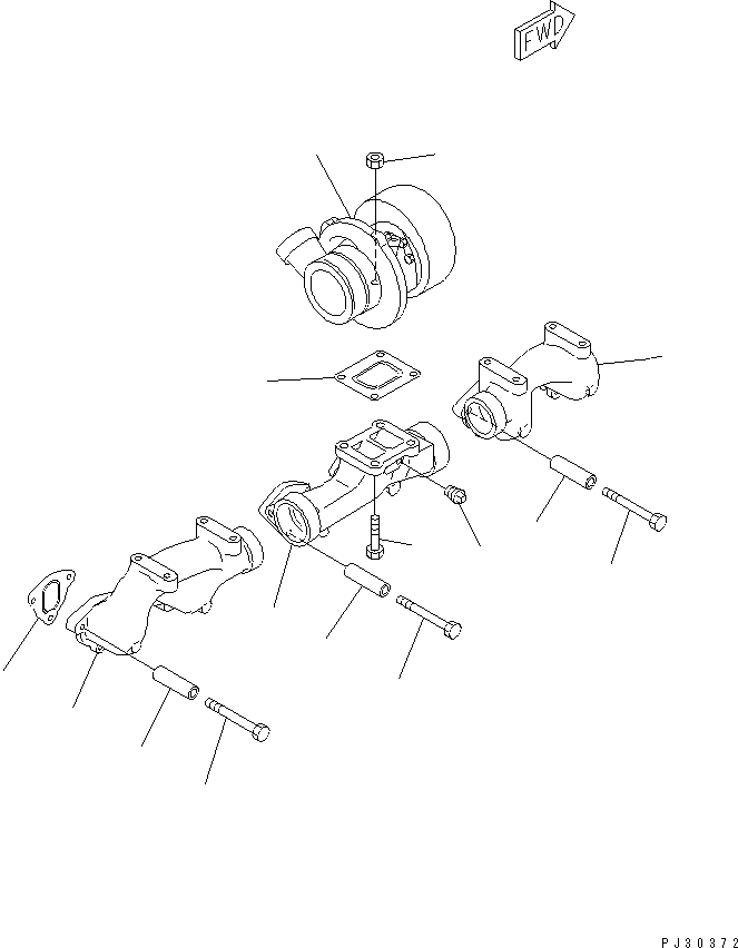 TURBOCHARGER ASS'Y,(TB4130)(SEE FIG.0155) (6151-81-8400) KOMATSU