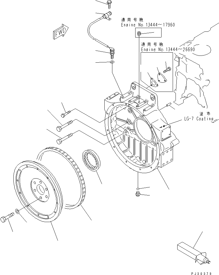 FLYWHEEL ASS'Y 6151-31-1630 KOMATSU