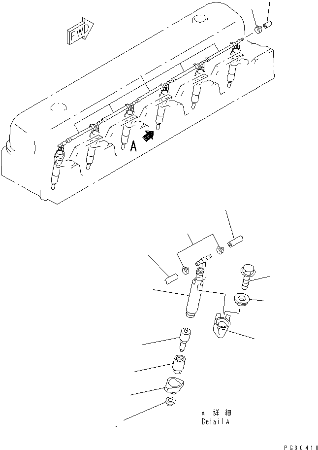 NOZZLE HOLDER ASS'Y,(SEE FIG.A4210-B2A4) (6221-11-3100) KOMATSU