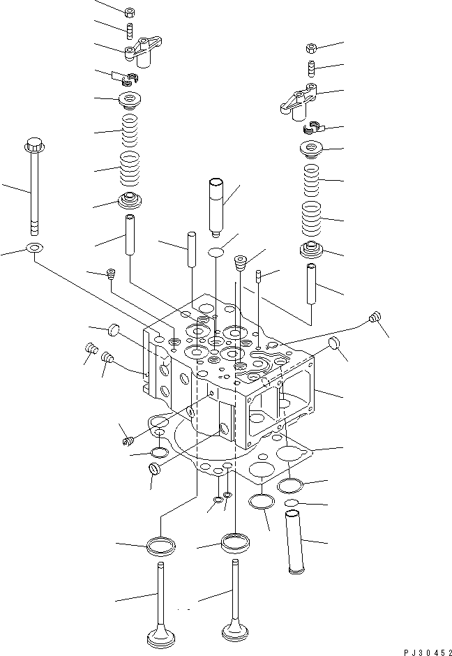 CYLINDER HEAD ASS'Y,VALVE LESS 6162-13-1100 KOMATSU