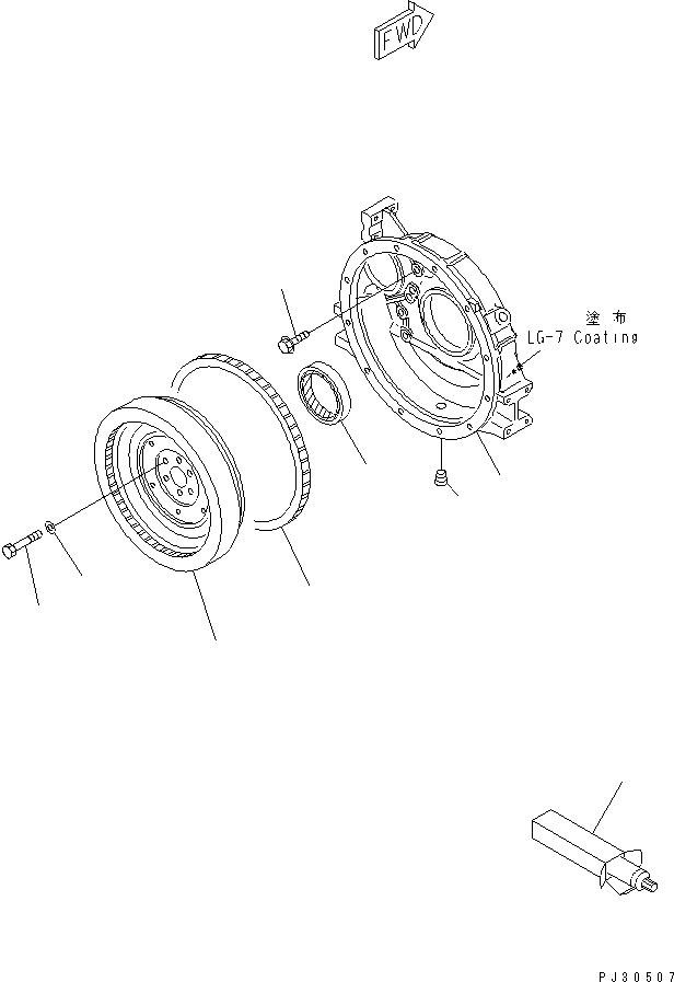 FLYWHEEL ASS'Y \0\6204-31-4331 KOMATSU