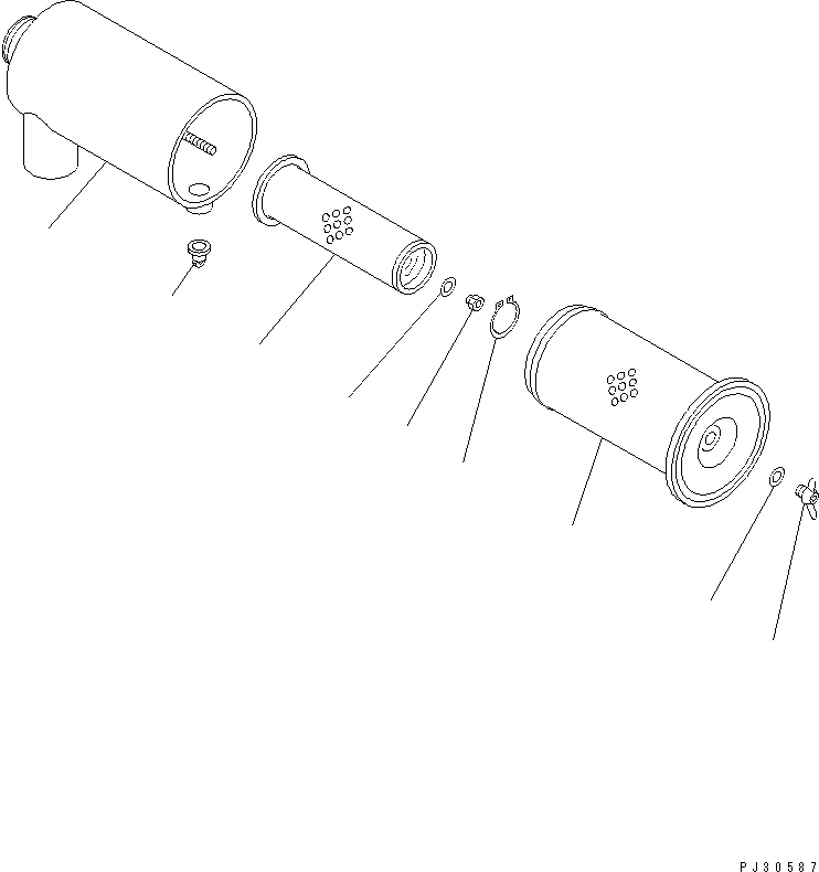 Воздушный фильтр в сборе 6205-81-7300 KOMATSU