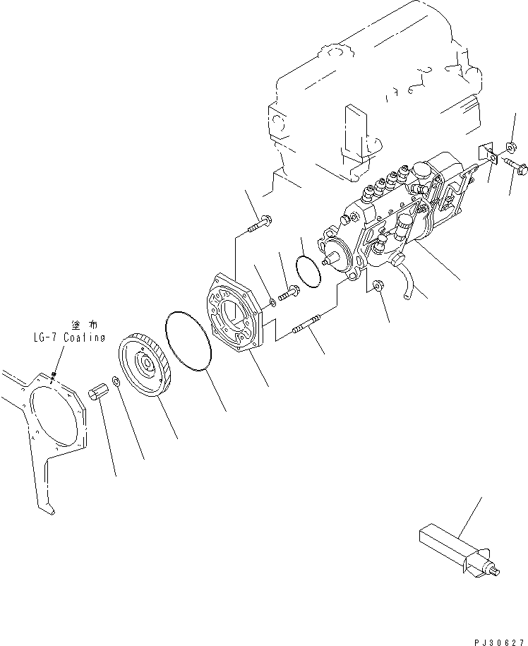 INJECTION PUMP ASS'Y,(SEE FIG.A4010-B0T3) 6205-71-1320 KOMATSU
