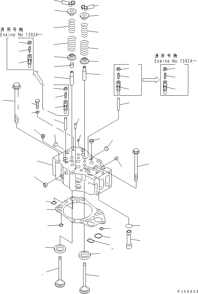 CYLINDER HEAD ASS'Y,VALVE LESS \0\6211-11-1100 KOMATSU