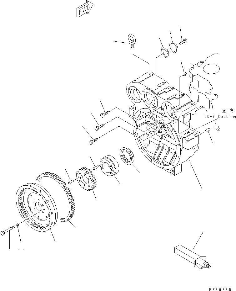 FLYWHEEL ASS'Y 6151-31-1670 KOMATSU