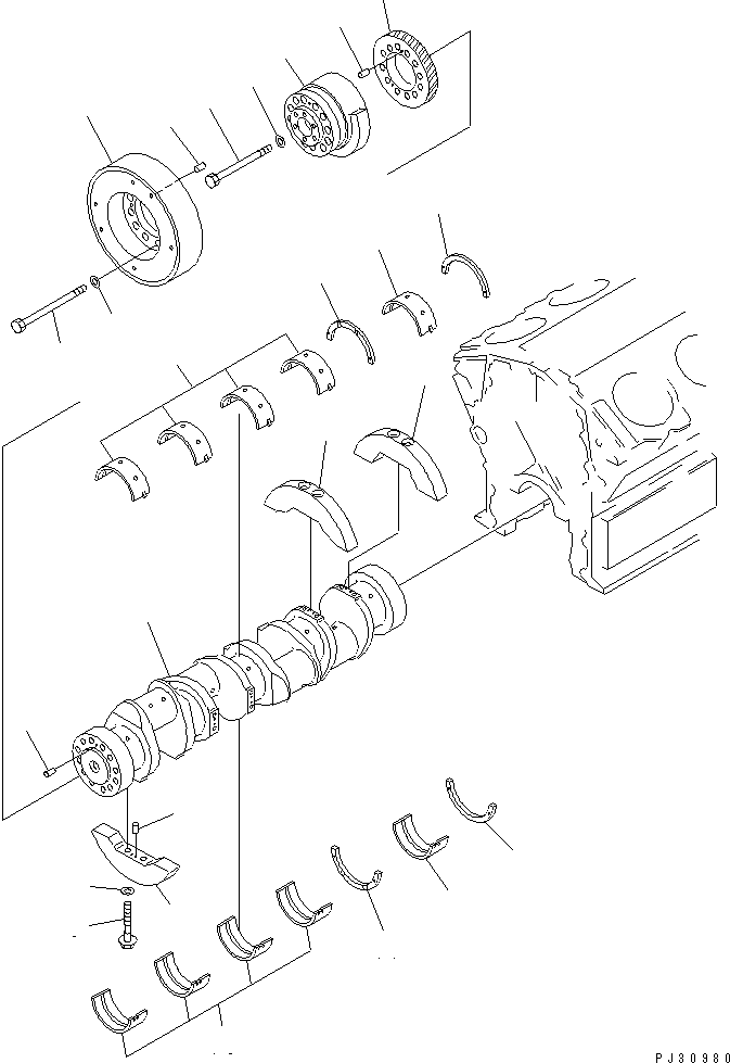 Упорный вкладыш в сборе 6164-26-8050 KOMATSU
