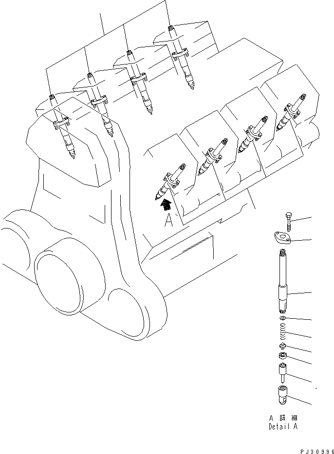 NOZZLE HOLDER ASS'Y 6162-13-3401 KOMATSU
