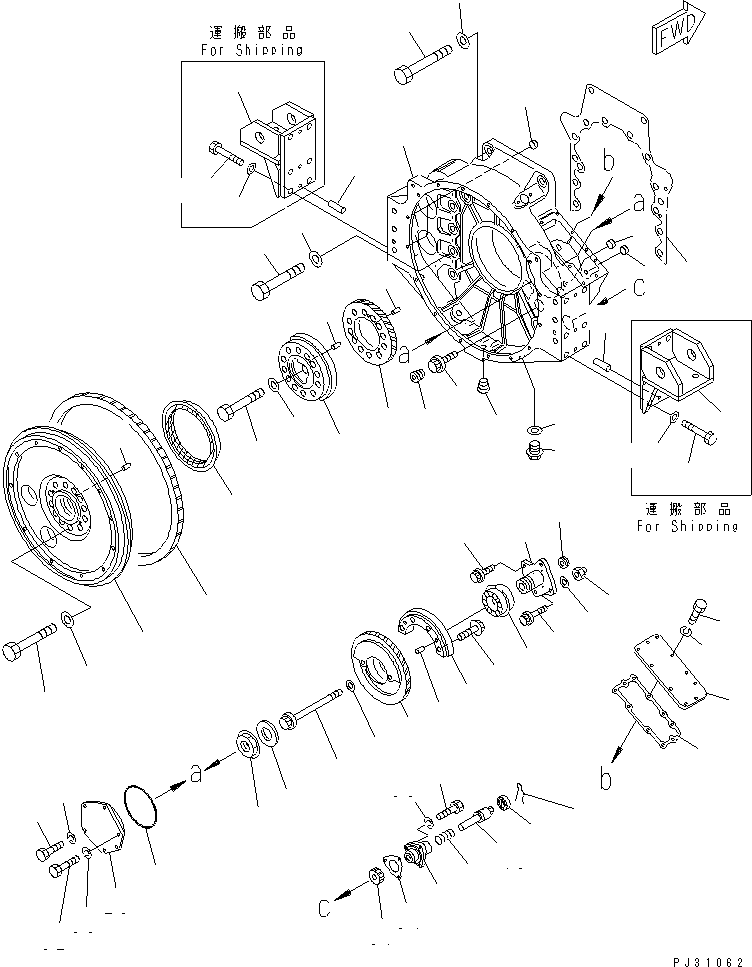 Картер маховика 6164-21-4160 KOMATSU