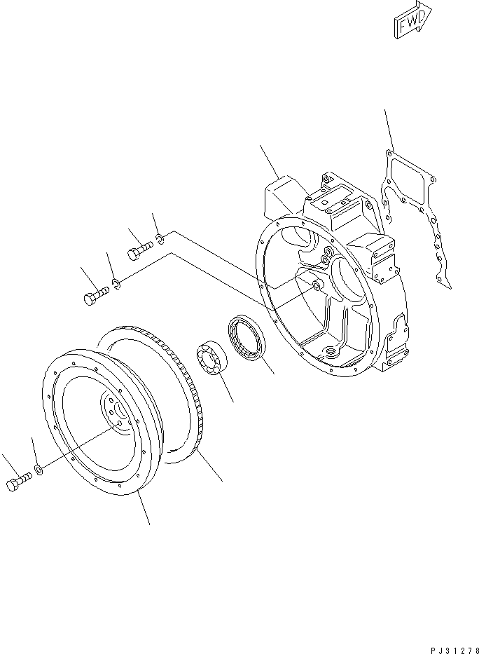 FLYWHEEL ASS'Y 6136-31-1300 KOMATSU