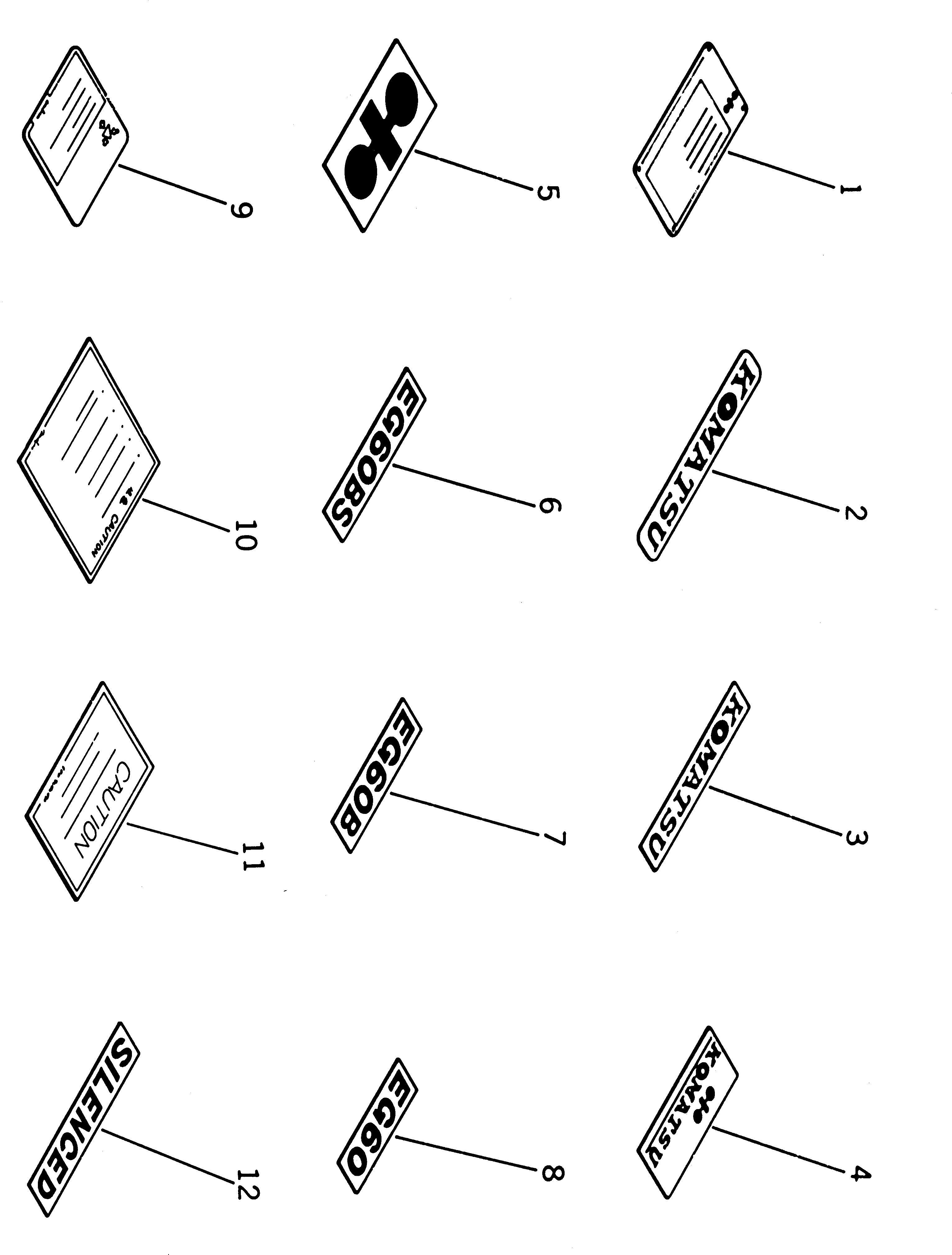 PLATE, MARK,EG60 6692-83-1130 KOMATSU