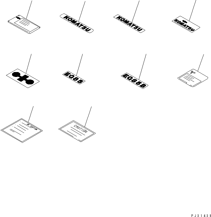 PLATE, MARK,EG85 6992-83-2120 KOMATSU