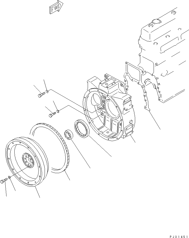 FLYWHEEL ASS'Y 6138-31-1080 KOMATSU