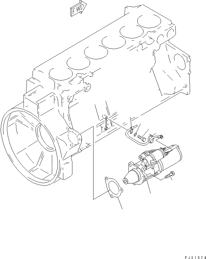STARTING MOTOR ASS'Y,(11KW) \0\600-813-3970 KOMATSU