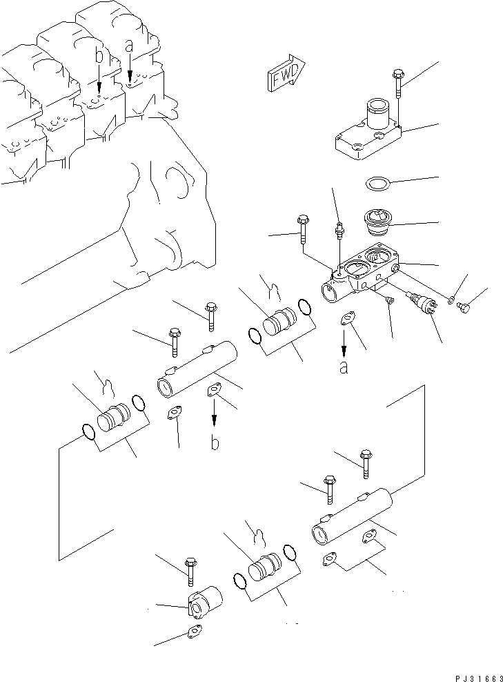 MANIFOLD,WATER 6152-11-6120 KOMATSU