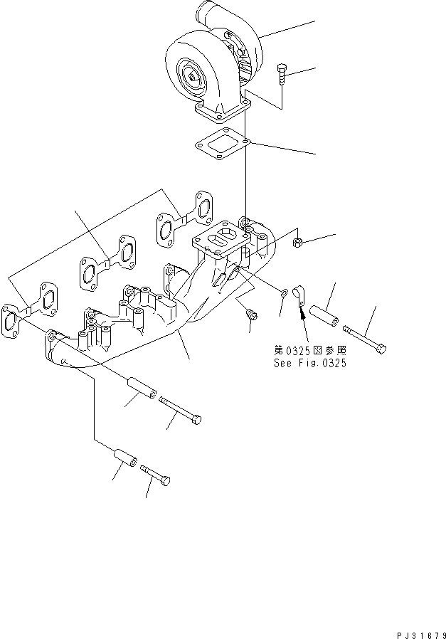 TURBOCHARGER ASS'Y,(SEE FIG.0155) (6137-82-8100) KOMATSU