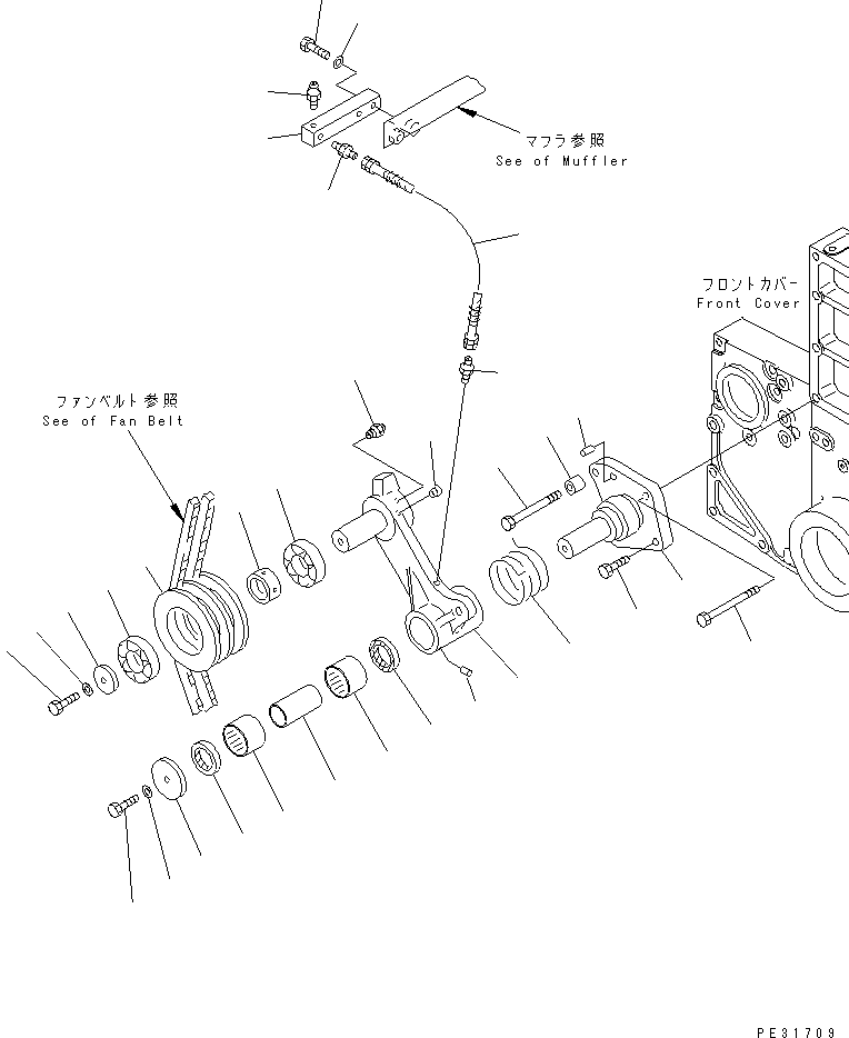 TENSION PULLEY ASS'Y 6210-62-3500 KOMATSU