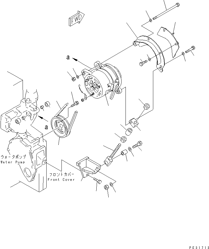 ALTERNATOR A. (35A),(SEE FIG.A6010-B4D1Z) (\1\600-821-7260) KOMATSU