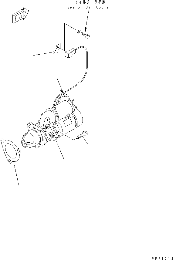 STARTING MOTOR ASS'Y,(11KW) (SEE FIG.A6210-B6D1) (600-813-8130) KOMATSU