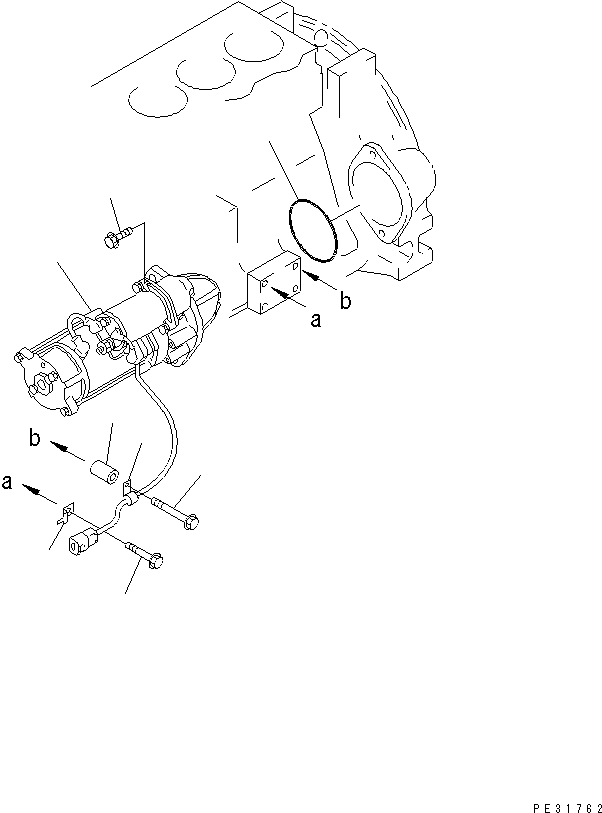 STARTING MOTOR ASS'Y,(5.5KW) (SEE FIG.A6210-B0A4) (600-813-4421) KOMATSU