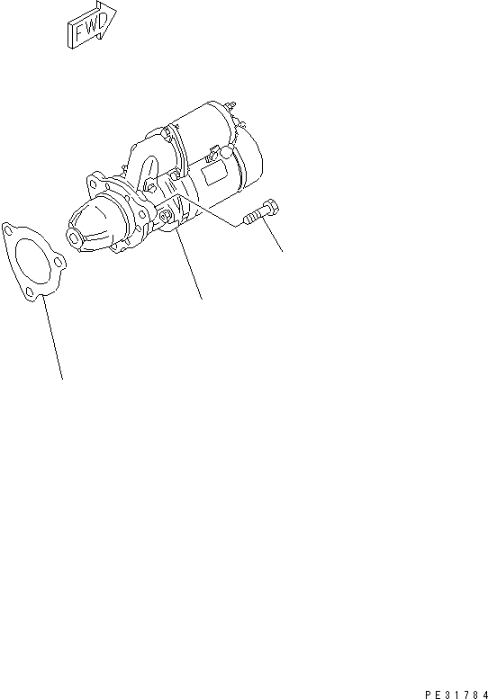 STARTING MOTOR ASS'Y,(7.5KW) (SEE FIG.A6210-C4B3) (600-813-4532) KOMATSU