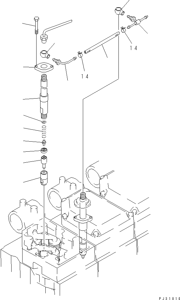 NOZZLE HOLDER ASS'Y 6162-13-3501 KOMATSU