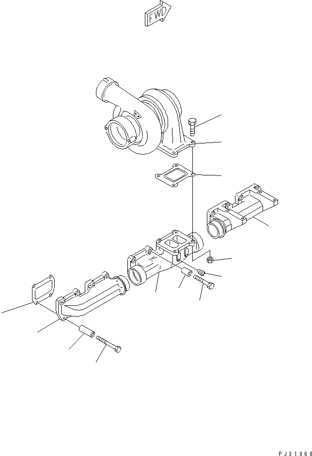 TURBOCHARGER ASS'Y,(SEE FIG.0155) (6502-21-6000) KOMATSU