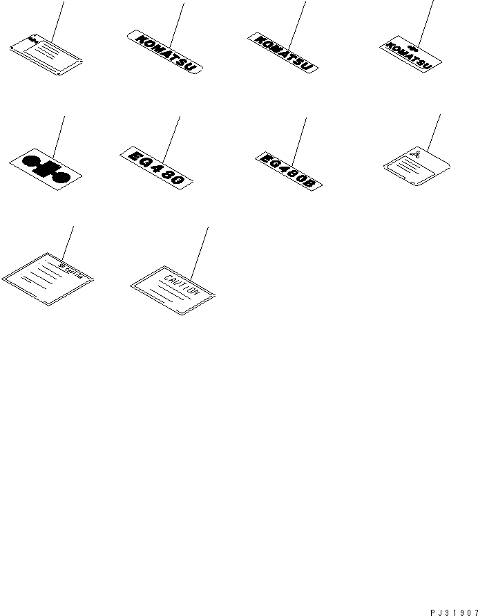 PLATE, MARK,EG480 6997-82-1130 KOMATSU
