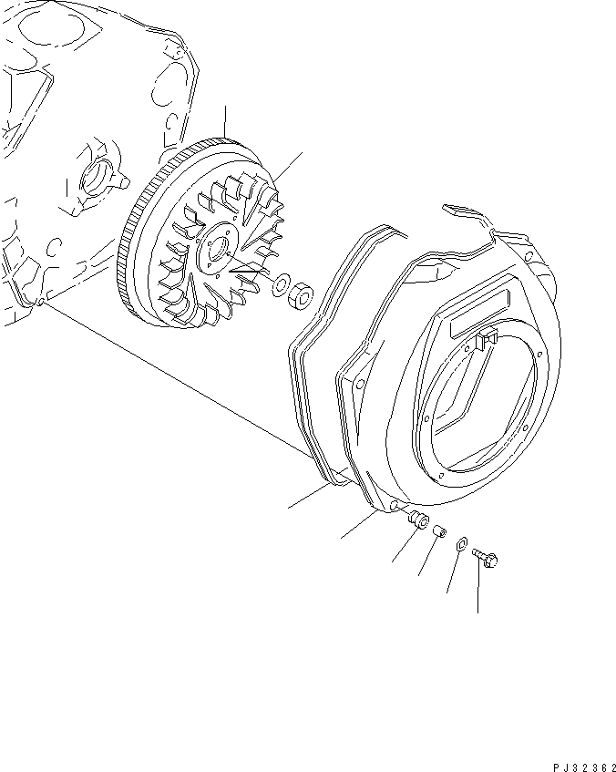 CASE,FAN YM114668-45102 KOMATSU