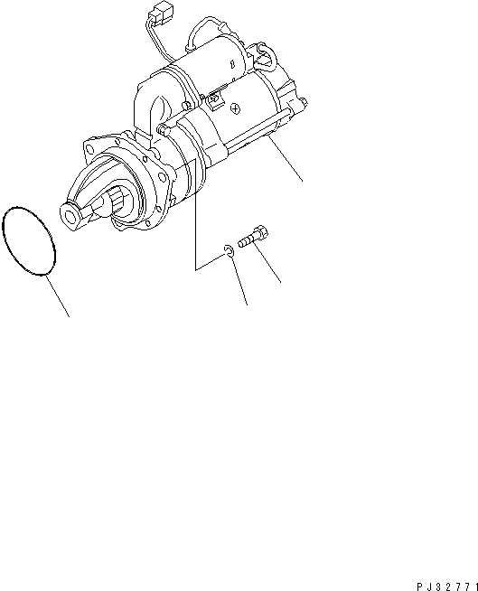 STARTING MOTOR ASS'Y,(7.5KW) (SEE FIG.0661) (600-813-3560) KOMATSU