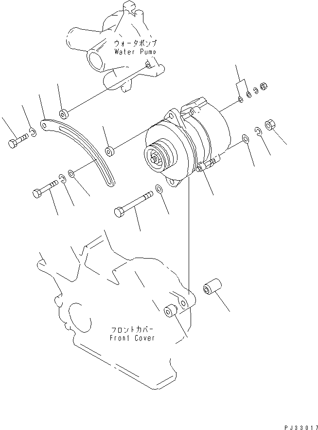 V-BELT SET,(NOT SHOWN¤FOR 25A ALTERNATOR) (04121-21758) KOMATSU