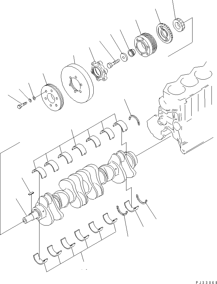 PULLEY,NON HARDENING \0\6136-31-1411 KOMATSU