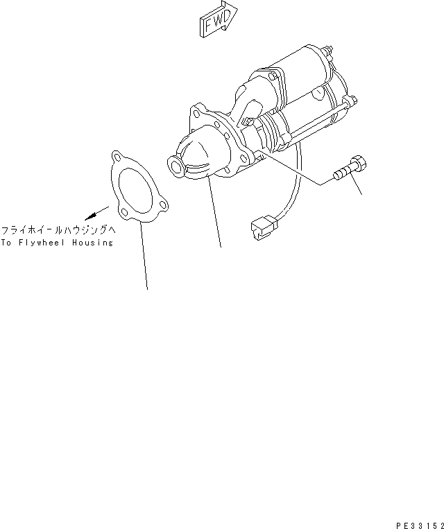 STARTING MOTOR ASS'Y,(11KW) (SEE FIG.A6210-C3A6) (600-813-9410) KOMATSU