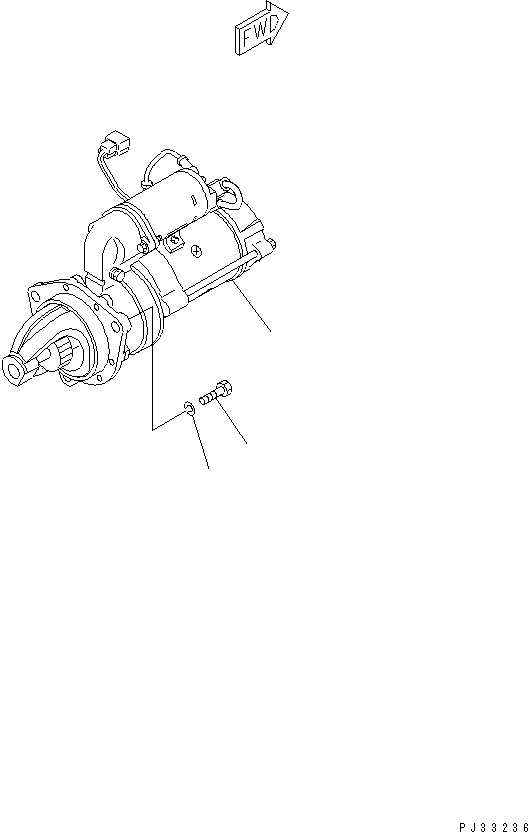 STARTING MOTOR ASS'Y,(5.5KW) (600-813-3380) KOMATSU