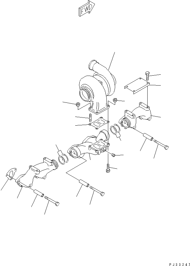 MANIFOLD,EXHAUST¤ FRONT 6152-11-5210 KOMATSU
