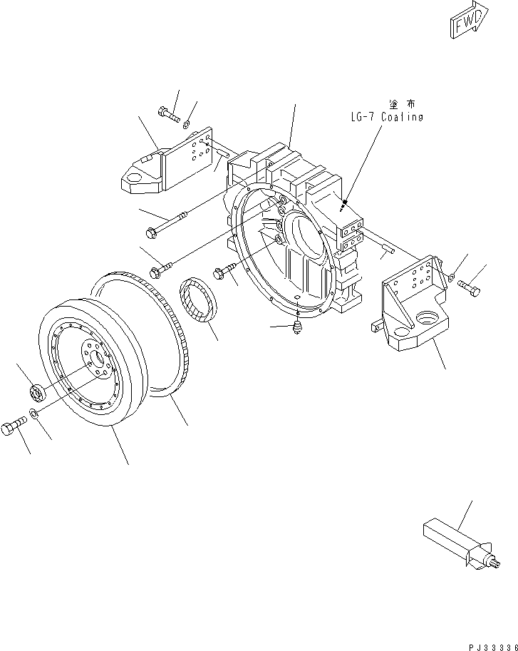BRACKET,REAR, R.H. 135-01-33140 KOMATSU