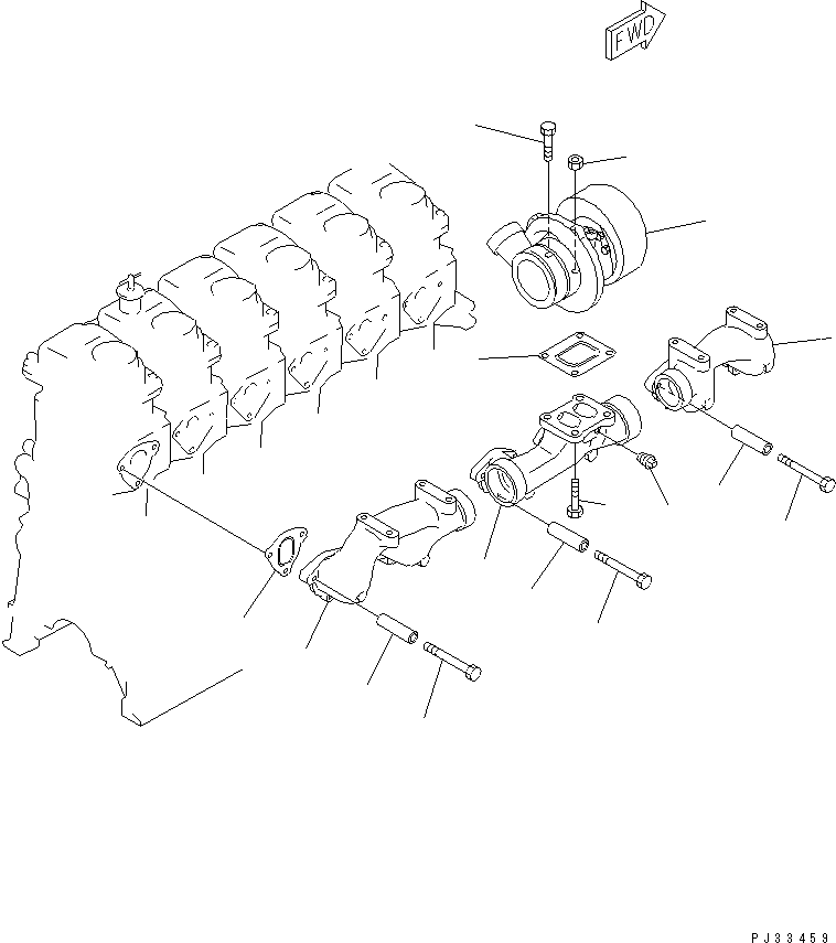 TURBOCHARGER ASS'Y,(SEE FIG.0155) (6152-81-8500) KOMATSU