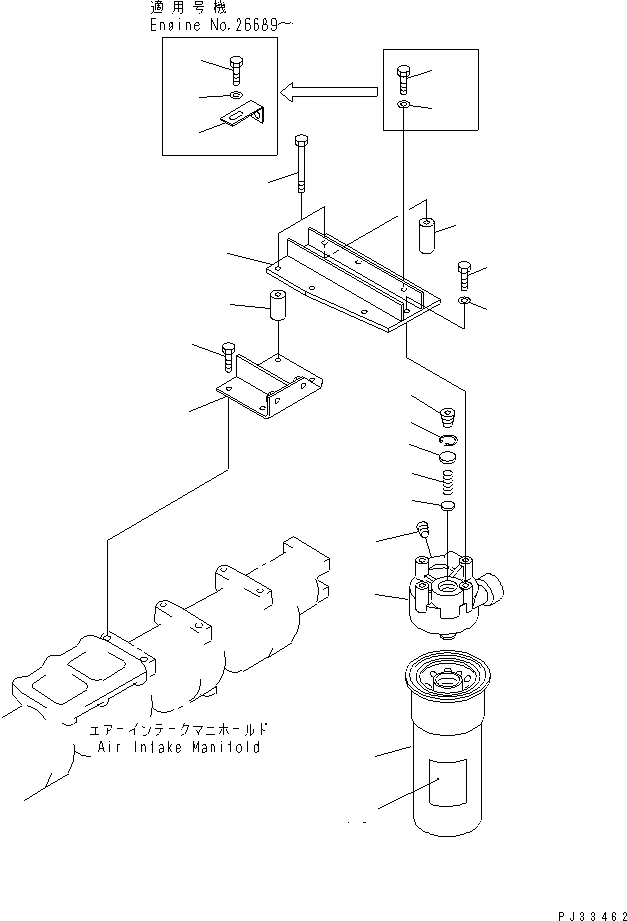 BRACKET,OIL FILTER 6151-51-5221 KOMATSU