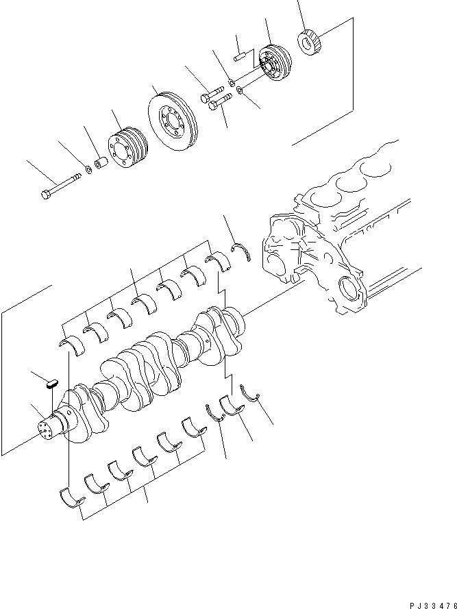 PULLEY,NON HARDENING 6152-31-1460 KOMATSU