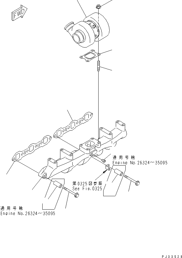 TURBOCHARGER ASS'Y,(SEE FIG.0155) (6206-81-8110) KOMATSU