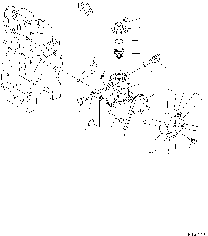 Клиновой ремень YM25137-003400 KOMATSU