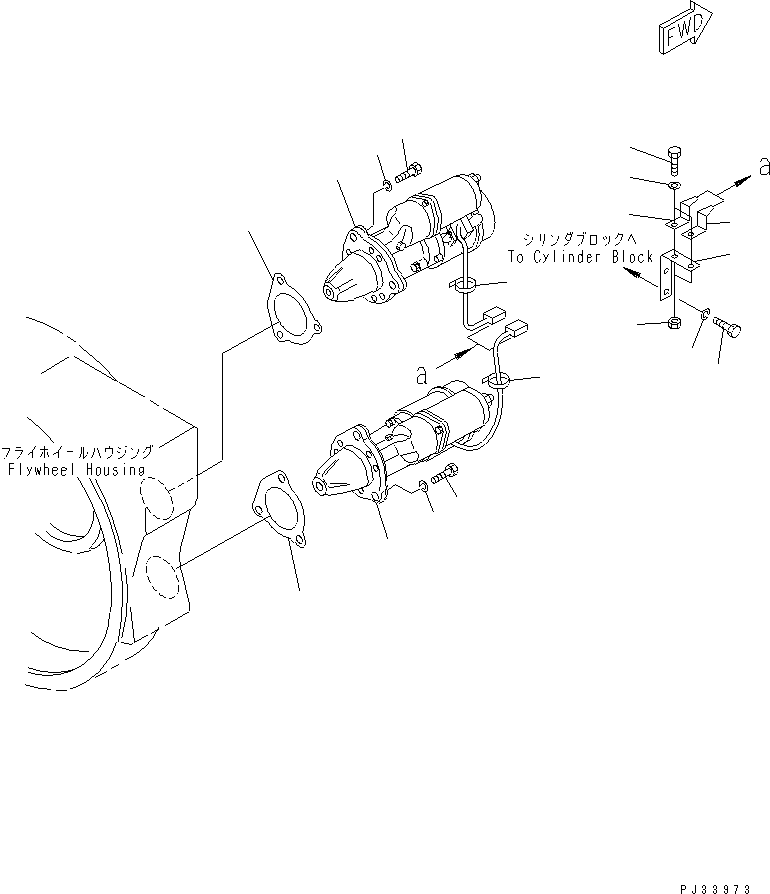 STARTING MOTOR ASS'Y,(7.5KW),(SEE FIG.0661) (600-813-7110) KOMATSU