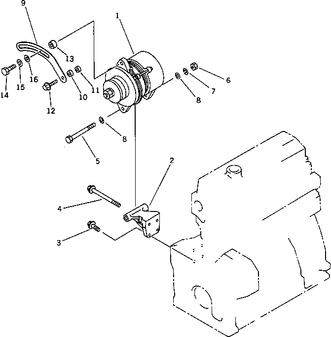 ALTERNATOR A. (25A) 600-821-5730 KOMATSU