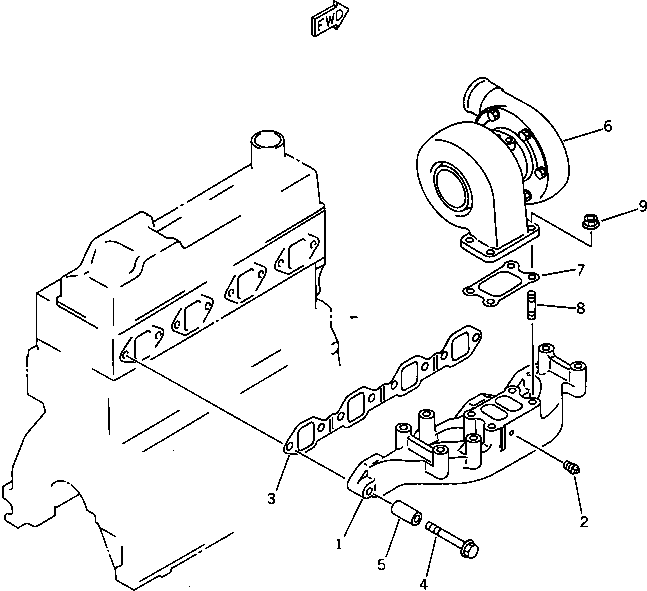 MANIFOLD,EXHAUST 6205-11-5111 KOMATSU