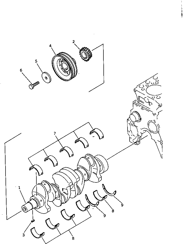 CRANKSHAFT ASS'Y 6205-31-1200 KOMATSU