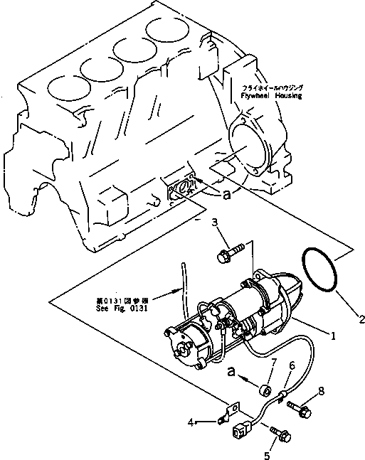 STARTING MOTOR ASS'Y,(5.5KW) (SEE FIG.0661) (600-813-4420) KOMATSU