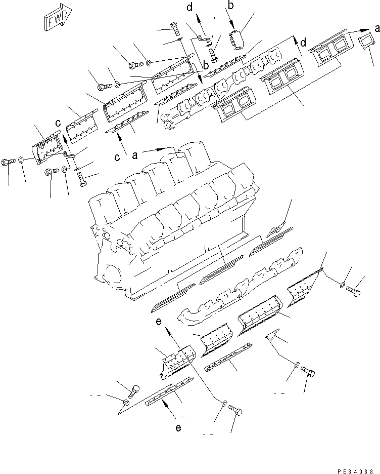 Крышка правая 6166-11-9221 KOMATSU