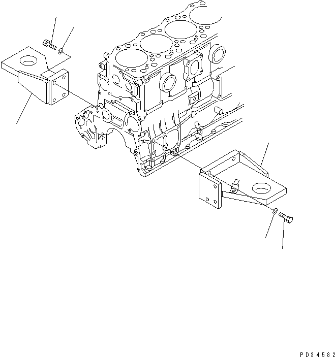 Кронштейн правый 424-01-21120 KOMATSU