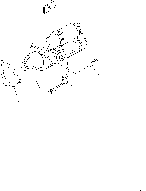 STARTING MOTOR ASS'Y,(7.5KW) (SEE FIG.A6210-D3F5) (600-813-7612) KOMATSU